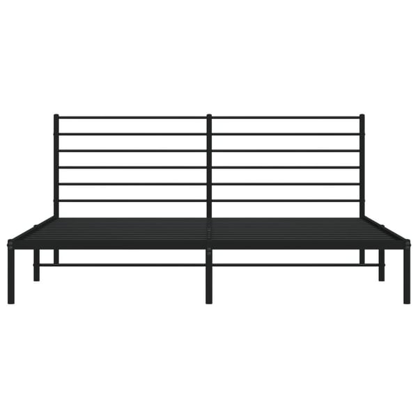 vidaXL Sengeramme med sengegavl metall svart 183x213 cm