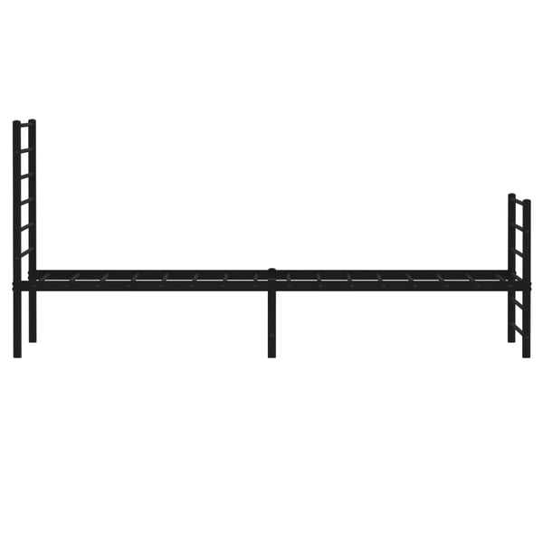 vidaXL Sengeramme med sengegavl og fotgavl svart metall 90x190 cm