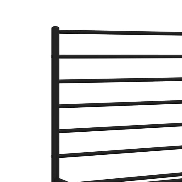 vidaXL Sengeramme med sengegavl og fotgavl svart metall 140x200 cm