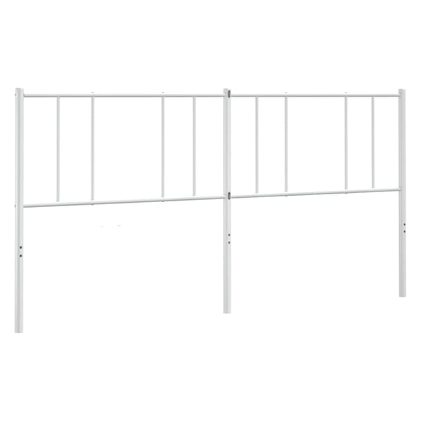 vidaXL Sengegavl metall hvit 200 cm