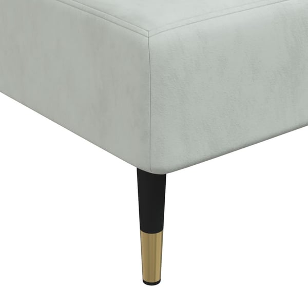 vidaXL chaiselong velour lysegrå