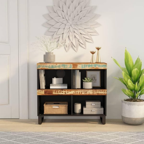 vidaXL Sideskap 85x33x75 cm massivt resirkulert tre