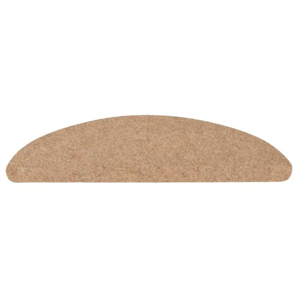 vidaXL selvklæbende trappemåtter 10 stk. 65x22,5x3,5 cm beige