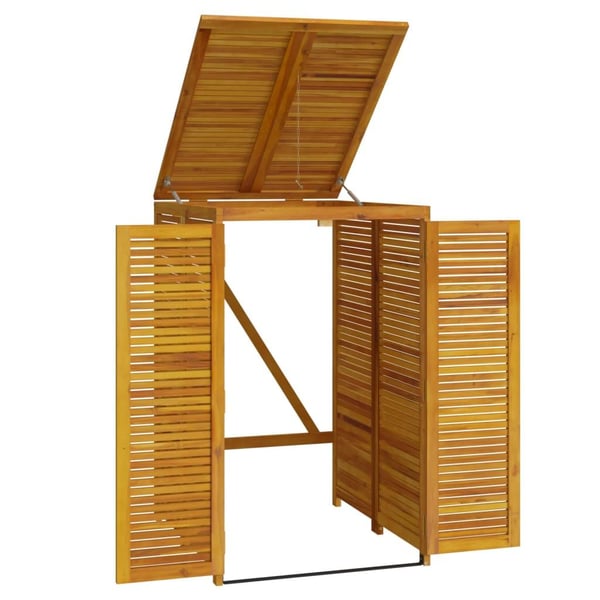 vidaXL skraldespandsskur 70x89x117 cm massivt akacietræ