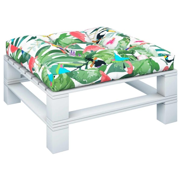 vidaXL pallehynde 70x70x12 cm stof flerfarvet