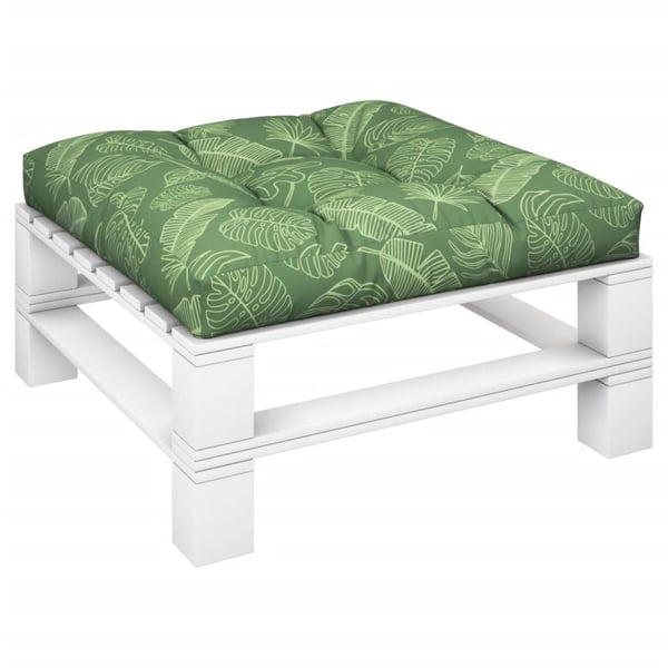 vidaXL pallehynde 70x70x12 cm stof bladmønster