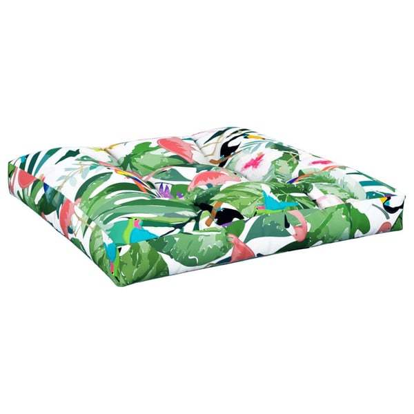 vidaXL pallehynde 80x80x12 cm stof flerfarvet