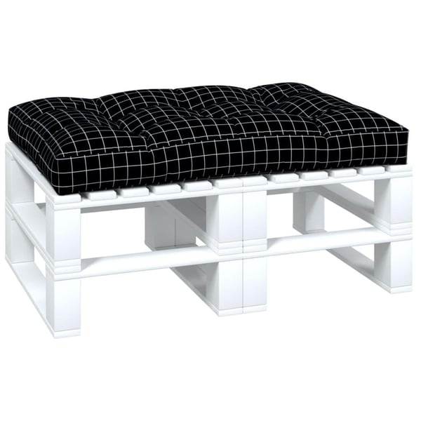 vidaXL pallehynde 120x80x12 cm stof ternet sort