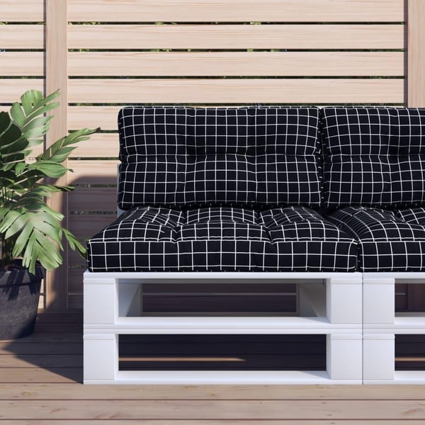 vidaXL pallehynde 70x40x12 cm stof ternet sort