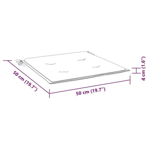 vidaXL hynder til havestole 2 stk. 50x50x3 cm stof striber blå og hvid