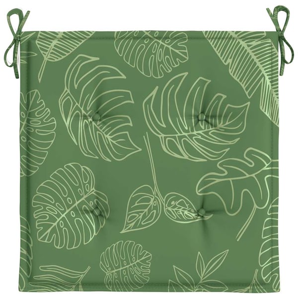 vidaXL hynder til havestol 2 stk. 50x50x3 cm stof bladmønster