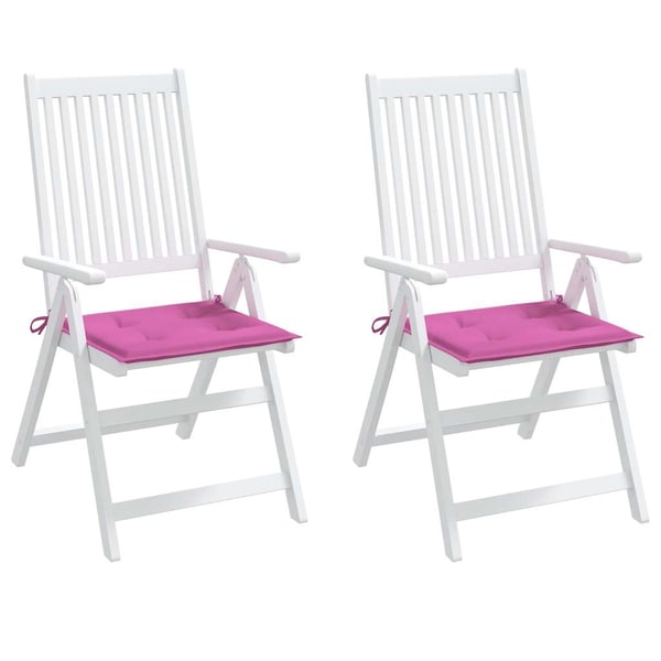 vidaXL hynder til havestol 2 stk. 50x50x3 cm stof pink