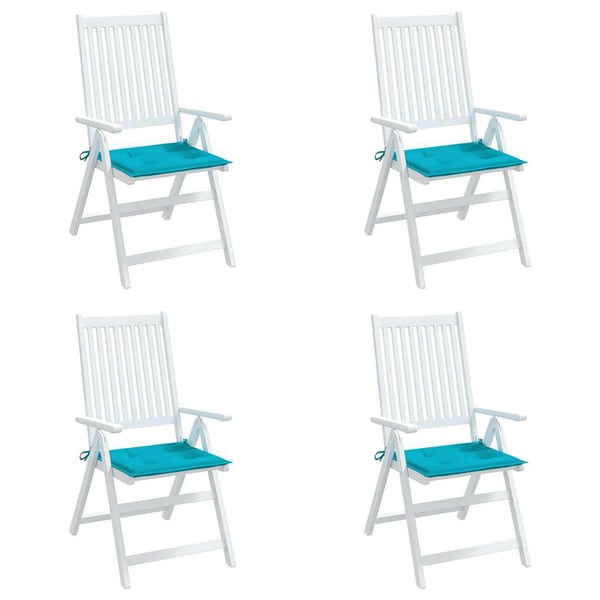 vidaXL hynder til havestol 4 stk. 50x50x3 cm stof turkis