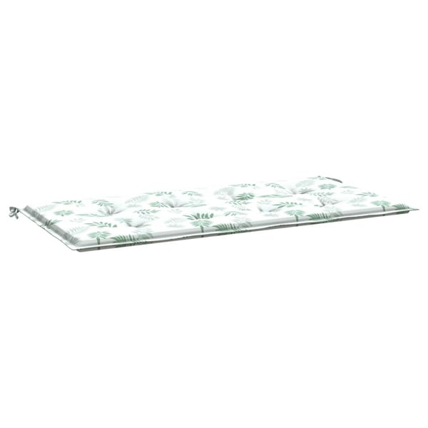 vidaXL hynde til havebænk 100x50x3 cm oxfordstof bladmønster