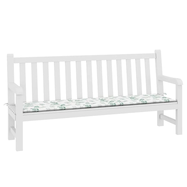 vidaXL hynde til havebænk 200x50x3 cm stof bladmønster