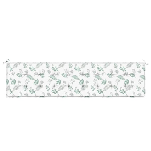 vidaXL hynde til havebænk 200x50x3 cm stof bladmønster