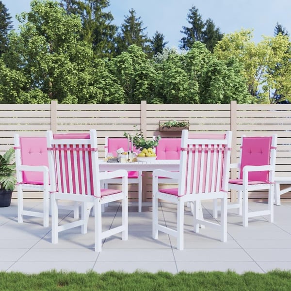 vidaXL stolehynder m. lav ryg 6 stk. stof pink