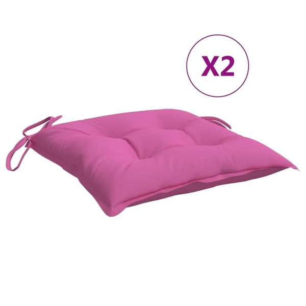 vidaXL stolehynder 2 stk. 50x50x7 cm oxfordstof pink