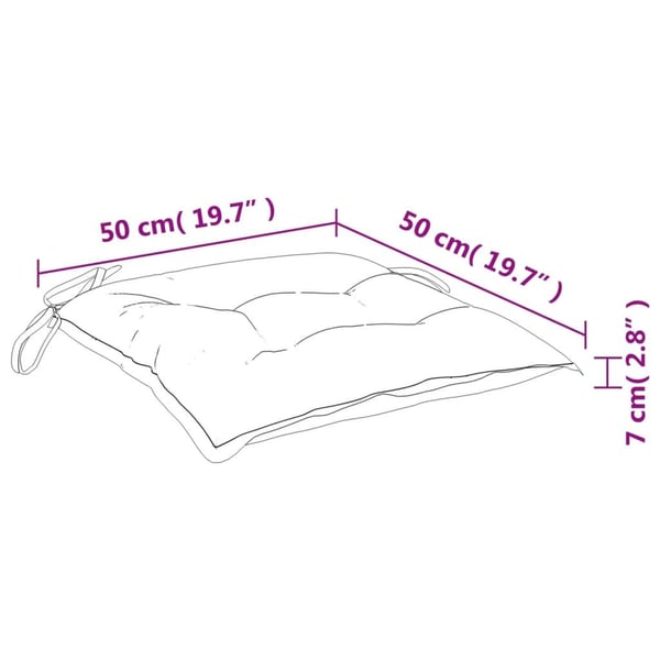 vidaXL stolehynder 6 stk. 50x50x7 cm oxfordstof pink