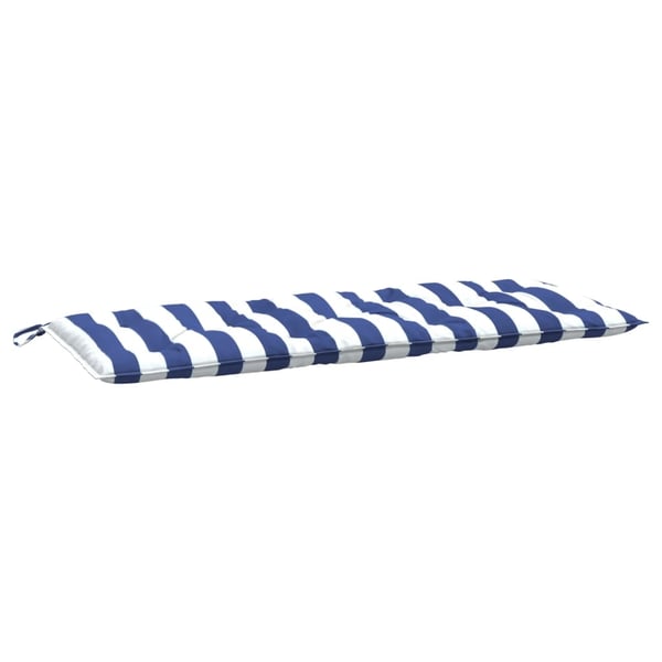 vidaXL hynde til havebænk 120x50x7 cm striber stof blå og hvid
