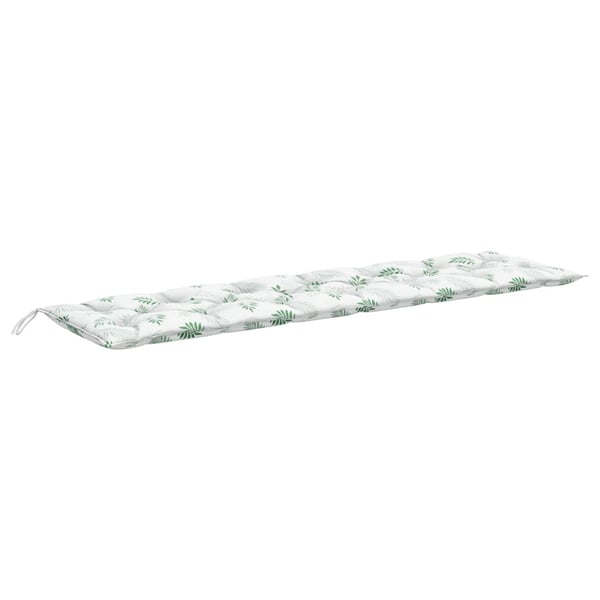 vidaXL hynde til havebænk 200x50x7 cm stof bladmønster