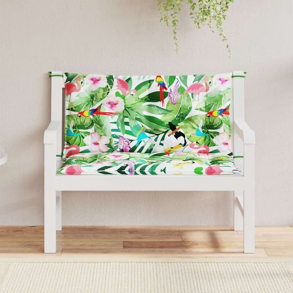 vidaXL hynder til havebænke 2 stk. 100x50x7 cm stof flerfarvet