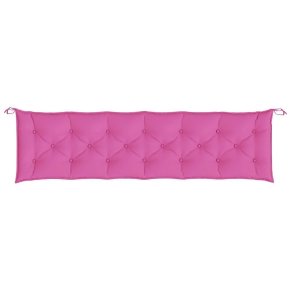 vidaXL hynder til havebænk 2 stk. 200x50x7 cm stof pink
