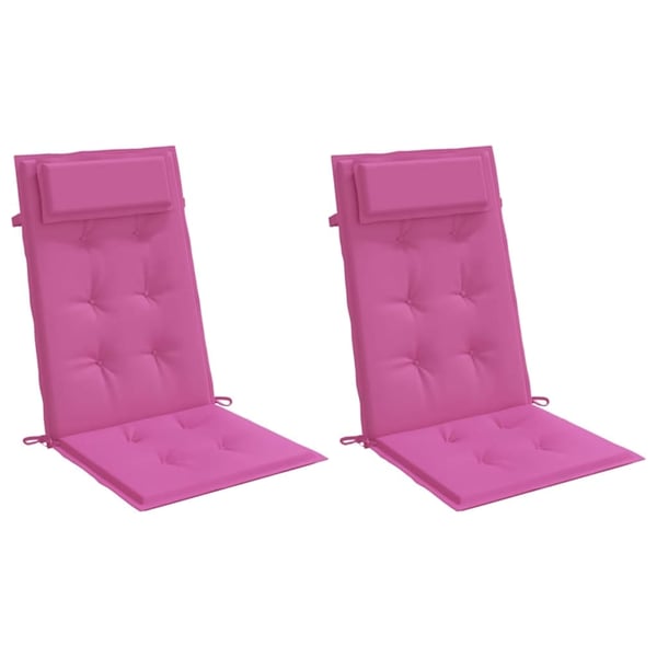 vidaXL stolehynder m. høj ryg 2 stk. oxfordstof pink