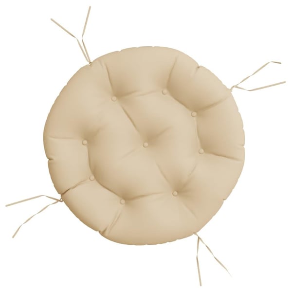 vidaXL rund hynde Ø60x11 cm oxfordstof beige