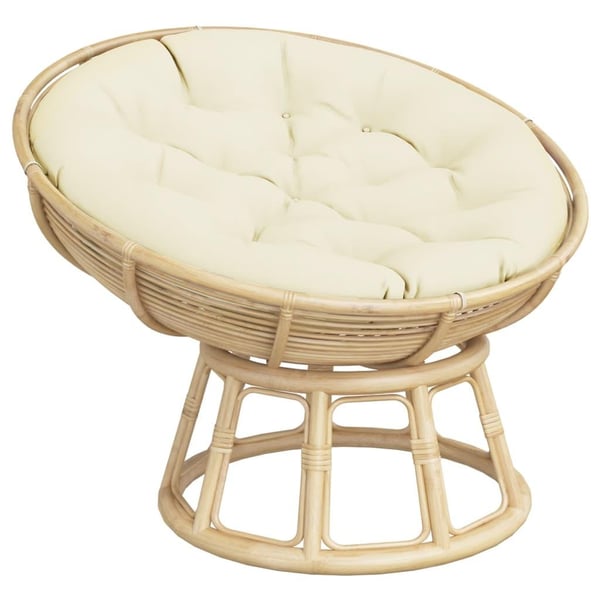 vidaXL rund hynde Ø100x11 cm oxfordstof cremefarvet
