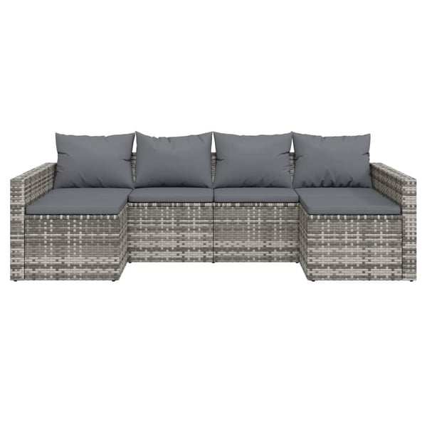 vidaXL loungesæt til haven 2 dele med hynder polyrattan grå