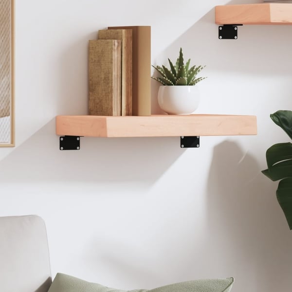 vidaXL Vegghylle 40x20x6 cm ubehandlet heltre eik