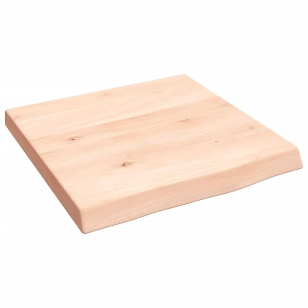 vidaXL væghylde 40x40x(2-4) cm ubehandlet massivt egetræ