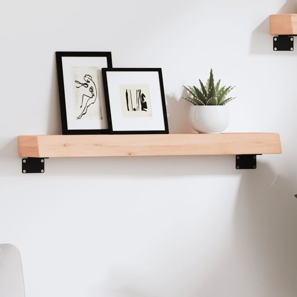 vidaXL Seinähylly 60x10x6 cm käsittelemätön täysi tammi