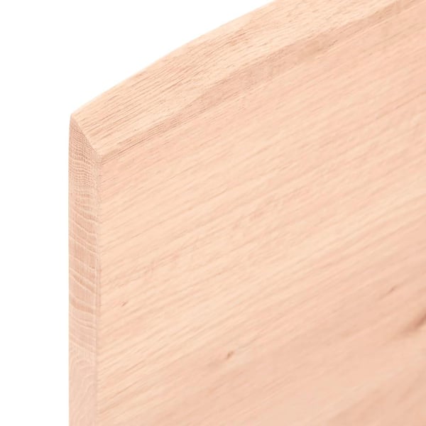 vidaXL væghylde 60x30x2 cm ubehandlet massivt egetræ