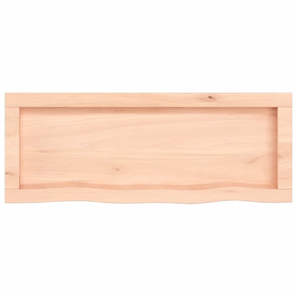 vidaXL væghylde 80x30x(2-4) cm ubehandlet massivt egetræ