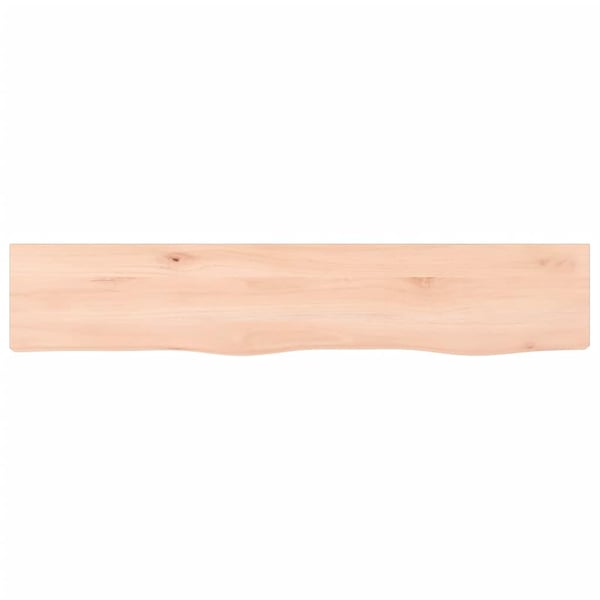 vidaXL Vegghylle 100x20x2 cm ubehandlet heltre eik