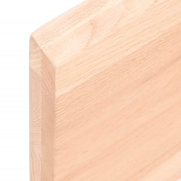 vidaXL Bordplate 40x40x(2-4) cm ubehandlet heltre eik naturlig kant