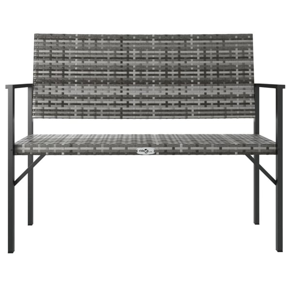 vidaXL 2-personers havebænk polyrattan grå