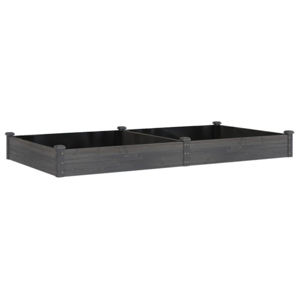 vidaXL Plantekasse med for grå 240x120x25 cm heltre gran
