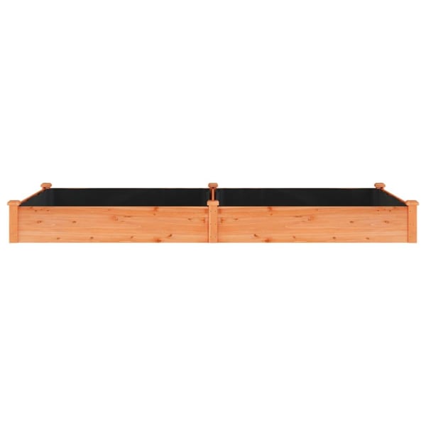 vidaXL Plantekasse med foring brun 240x120x25 cm heltre gran