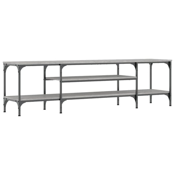vidaXL TV-taso 161x35x45 cm tekninen puu ja rauta harmaa sonoma-tammi