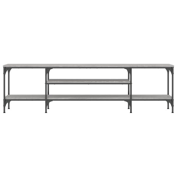 vidaXL TV-taso 161x35x45 cm tekninen puu ja rauta harmaa sonoma-tammi
