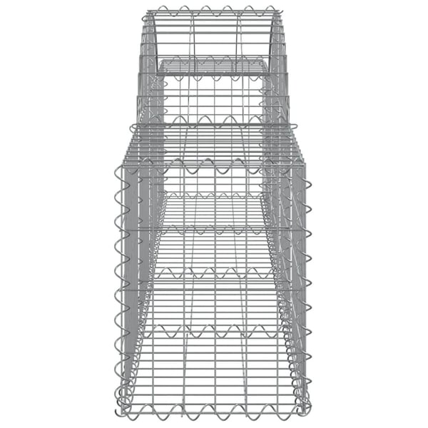 vidaXL Gabion bueformet 13 stk 200x30x40/60 cm galvanisert jern