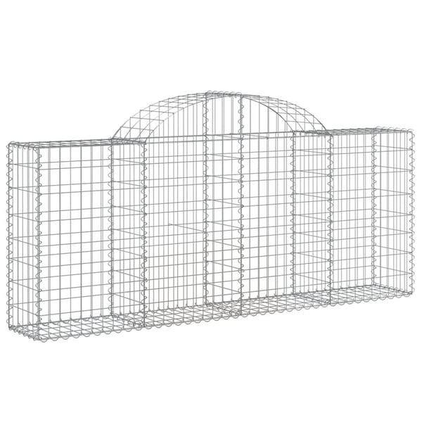 vidaXL Gabioner bueformet 40 stk 200x30x80/100 cm galvanisert jern