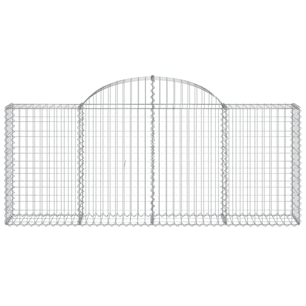 vidaXL Gabioner bueformede 50 stk 200x30x80/100 cm galvanisert jern