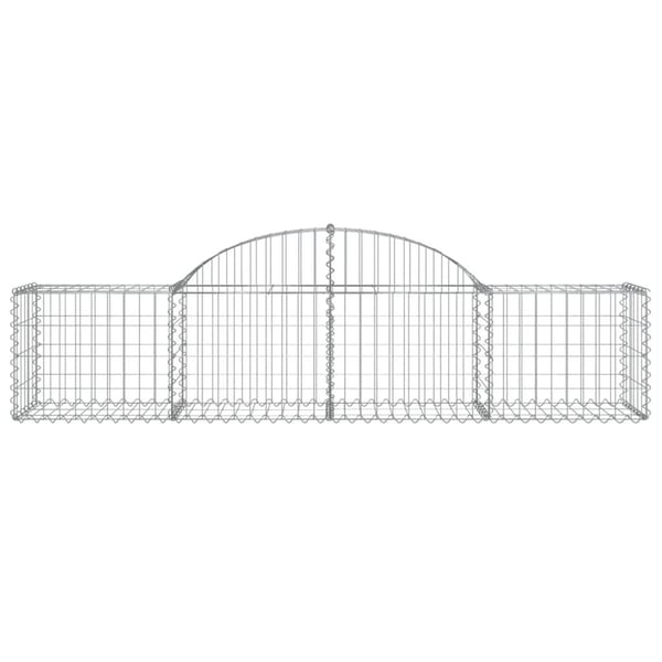 vidaXL Gabioner bueformede 30 stk 200x50x40/60 cm galvanisert jern