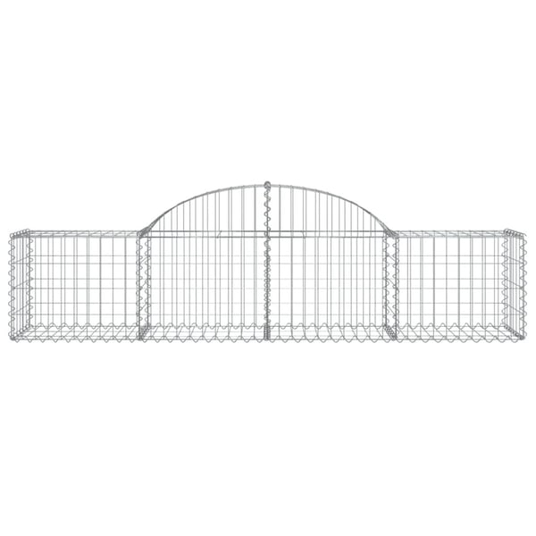 vidaXL Gabioner bueformede 18 stk 200x50x40/60 cm galvanisert jern
