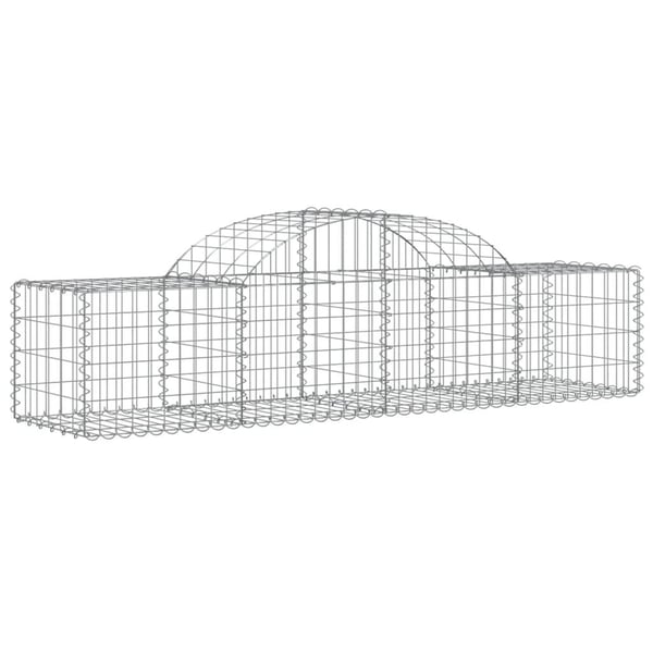 vidaXL Gabioner bueformede 18 stk 200x50x40/60 cm galvanisert jern