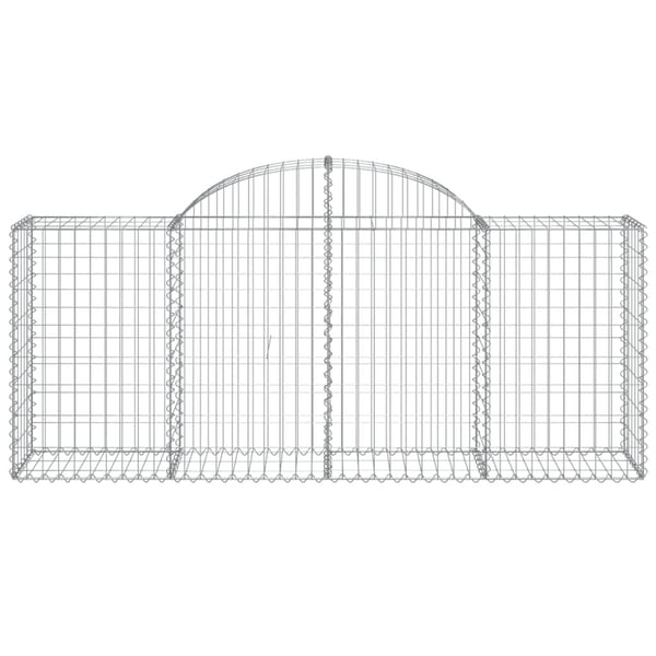 vidaXL Gabioner bueformede 50 stk 200x50x80/100 cm galvanisert jern